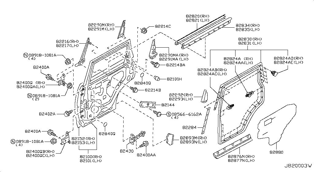 Rear Door Panel & Fitting