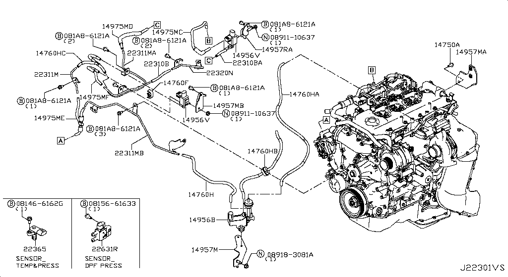 Engine Control Vacuum Piping
