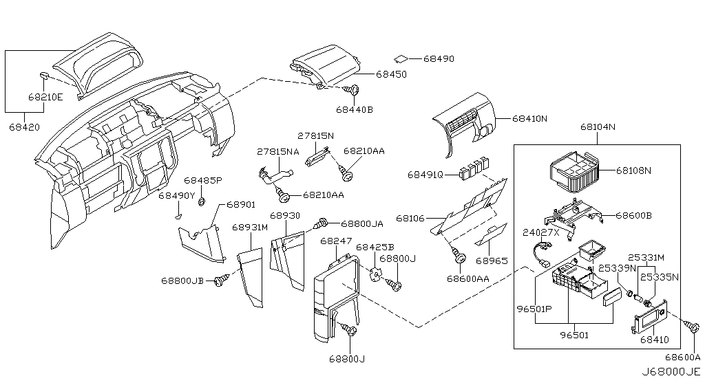 Instrument Panel, Pad & Cluster Lid
