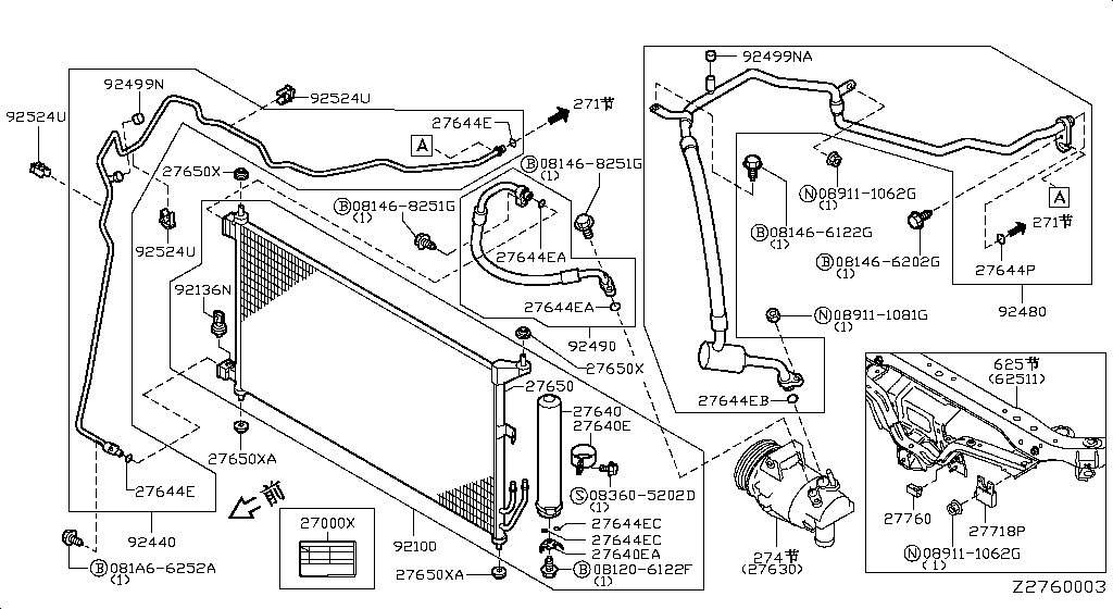 Condenser, Liquid Tank & Piping