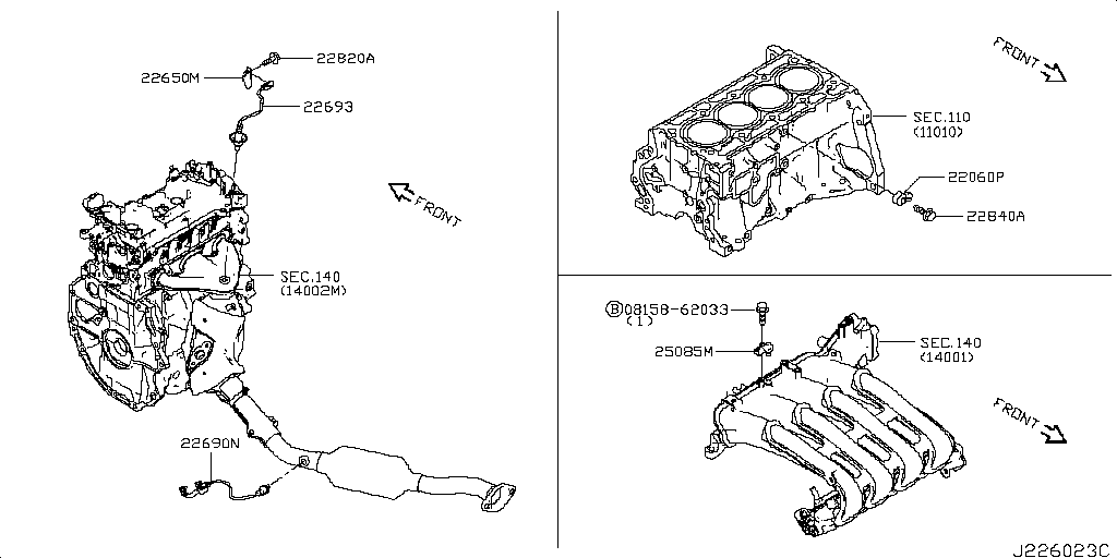 226A0-5TA0A Sensor Assy-O2 Nissan | YoshiParts