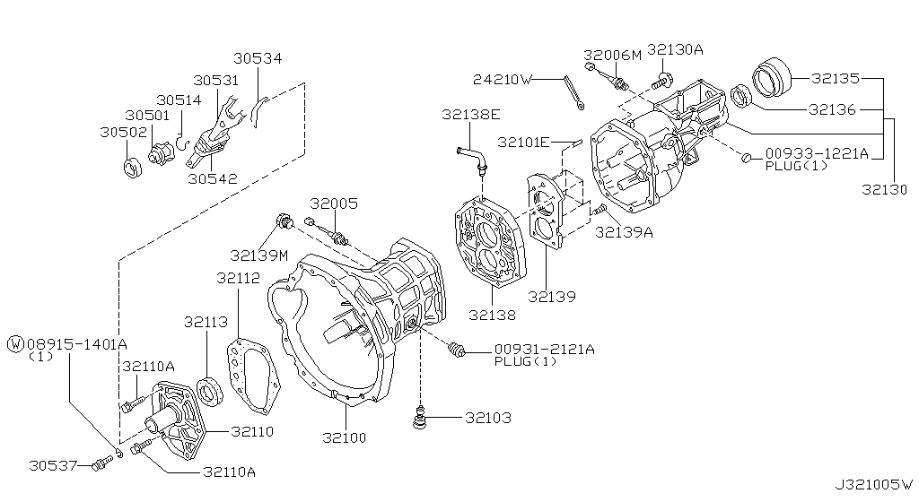 Transmission Case & Clutch Release