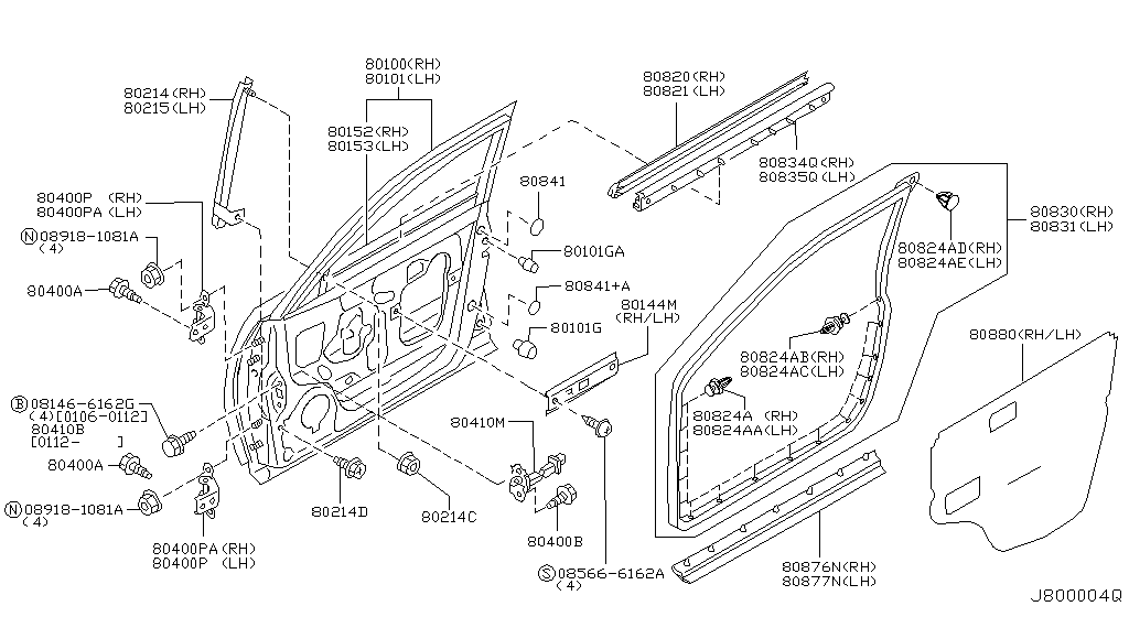 Front Door Panel Fitting