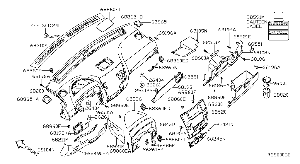 Instrument Panel, Pad & Cluster Lid