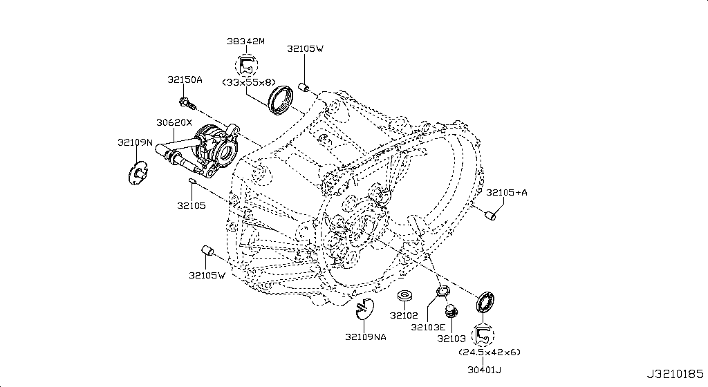 Transmission Case & Clutch Release
