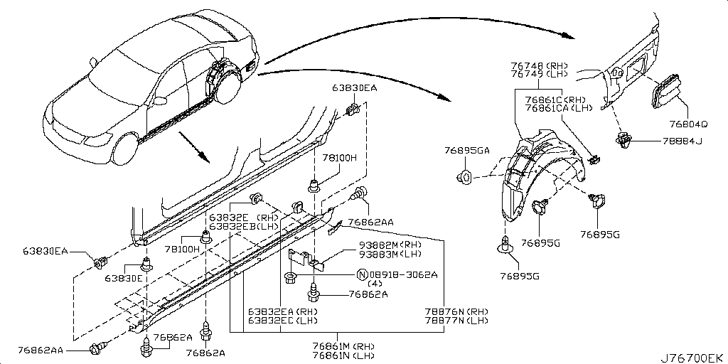 Montaje lateral del cuerpo
