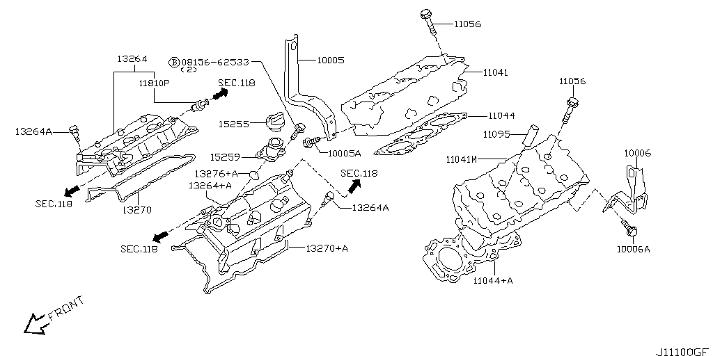 Culata y tapa de balancines