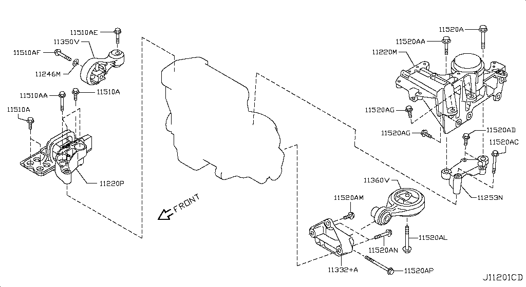 Montaje del motor y la transmisión