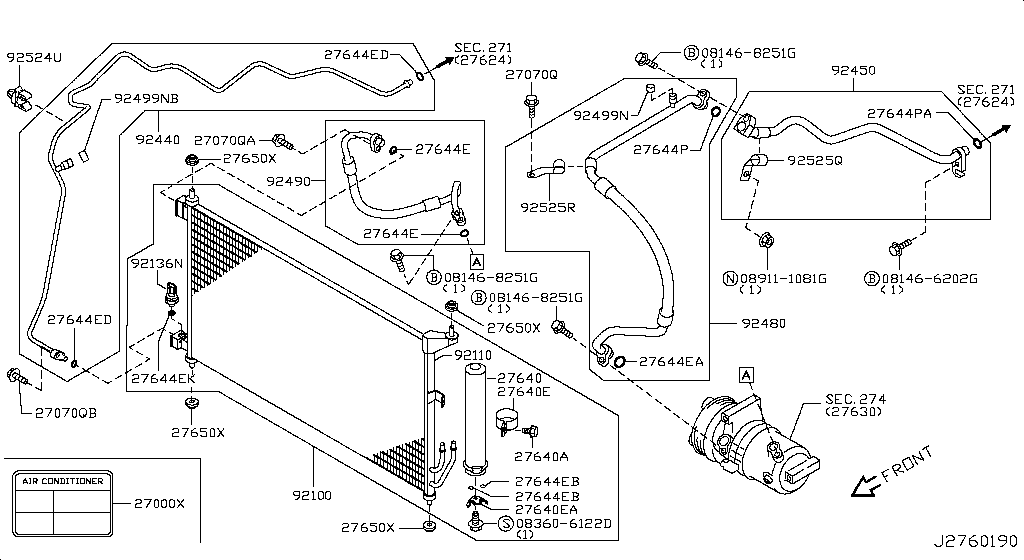 92490-JX00A Hose-Flexible Nissan | YoshiParts