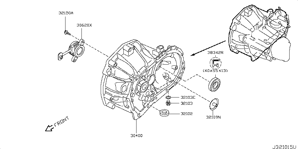 Transmission Case & Clutch Release