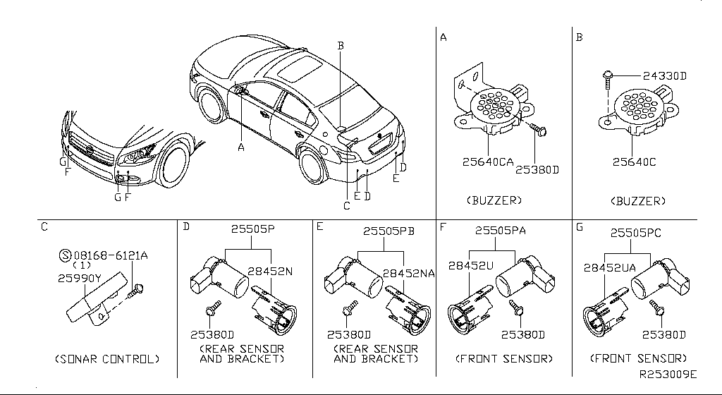 25640-JB50A Buzzer Assy Nissan | YoshiParts