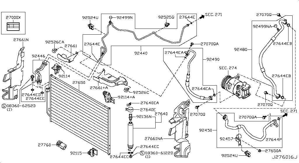 Condenser, Liquid Tank & Piping