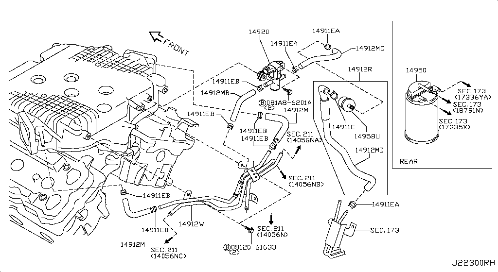 Engine Control Vacuum Piping