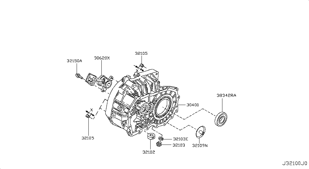 Transmission Case & Clutch Release