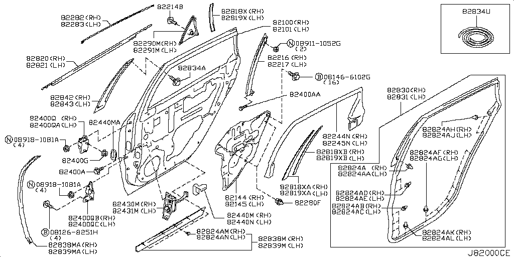 82838 Eg000 Seal Nissan Yoshiparts