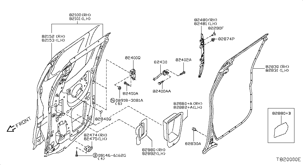 Rear Door Panel & Fitting