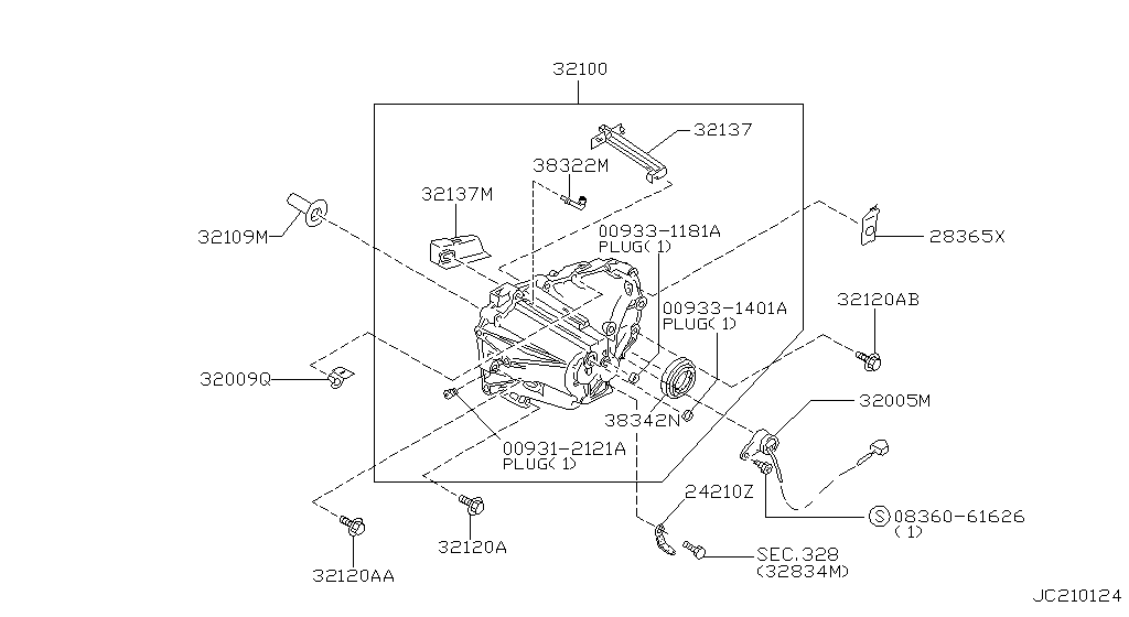 Transmission Case & Clutch Release
