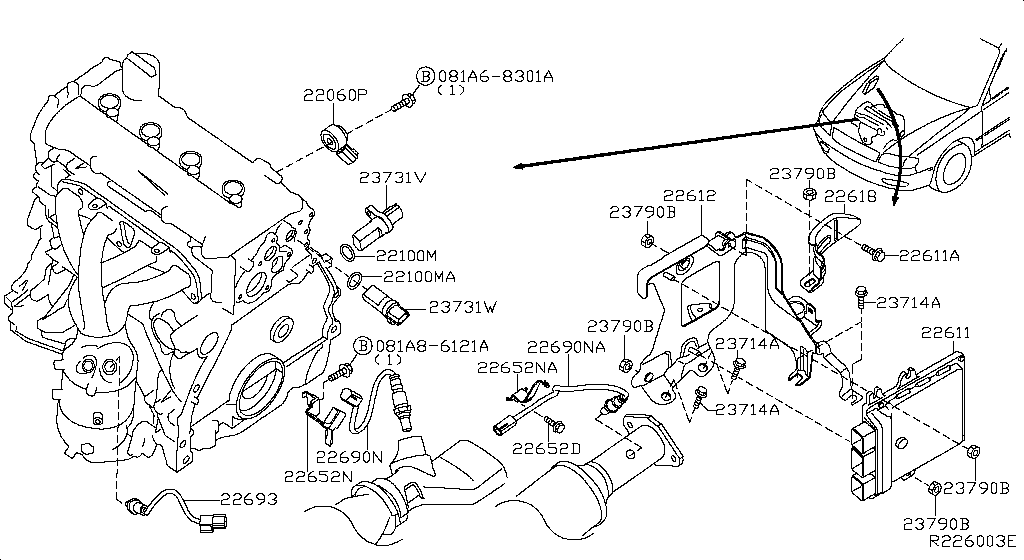 23710ZX17A Engine Control Module Nissan YoshiParts