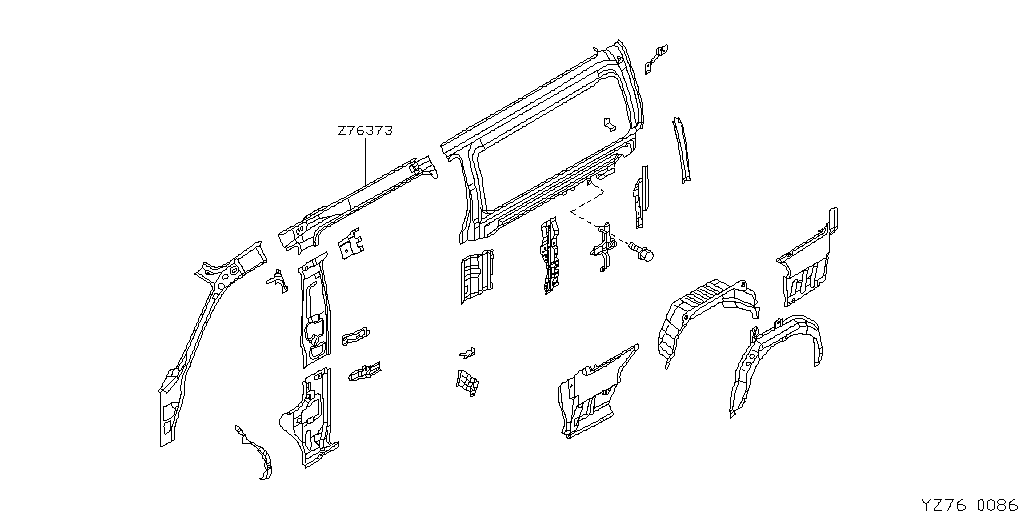 Panel lateral y montaje de la carrocería