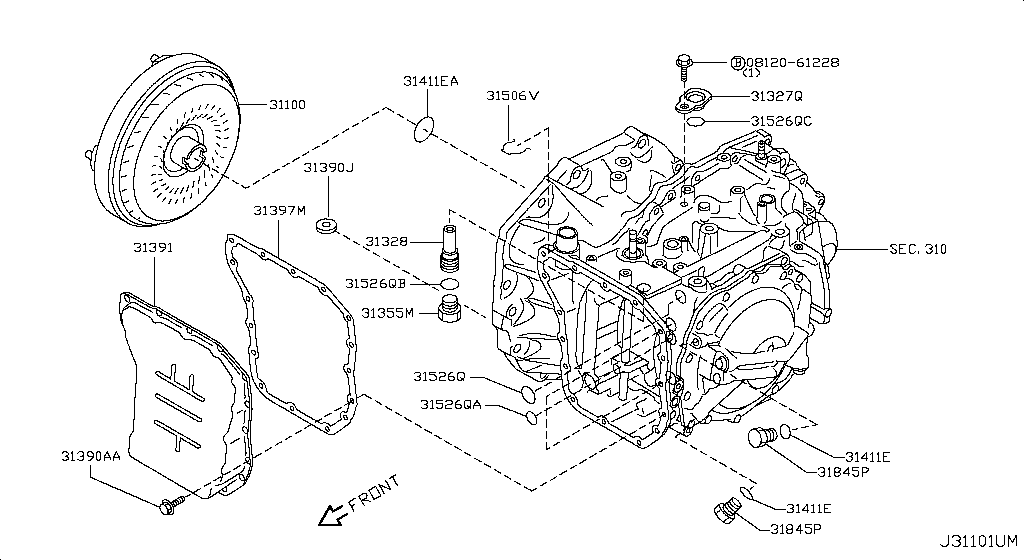 Convertidor de par, carcasa y carcasa