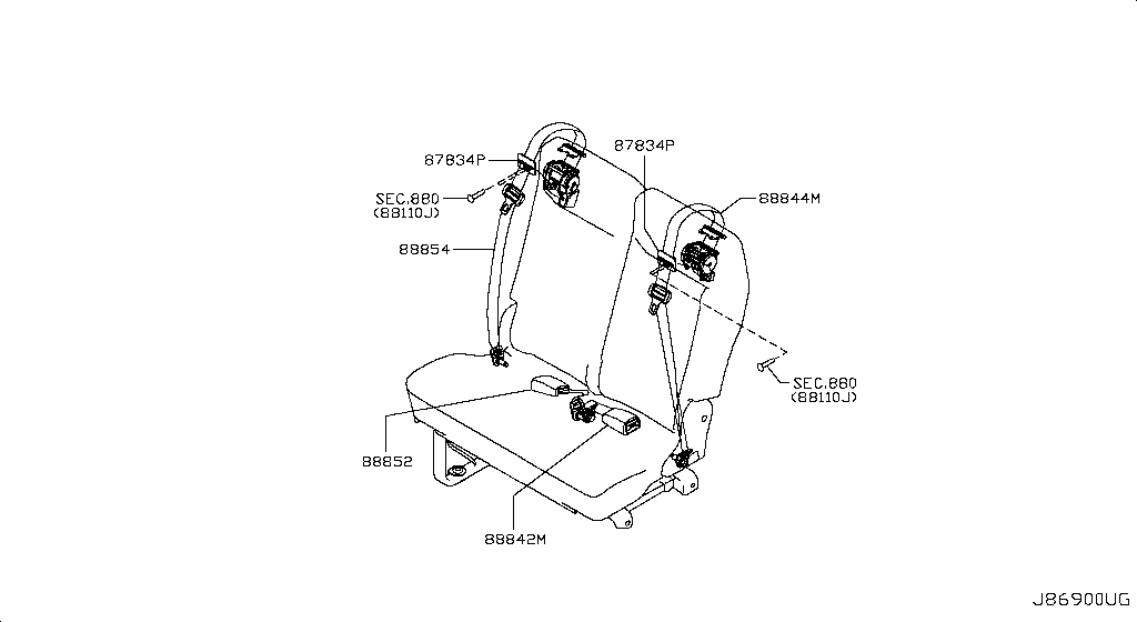 Rear Seat Belt