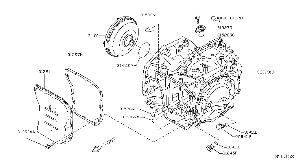 Convertidor de par, carcasa y carcasa