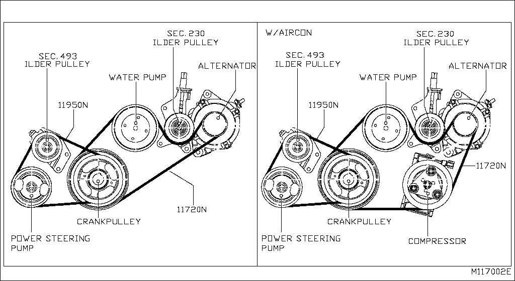 Fan Compressor Power Steering Belt