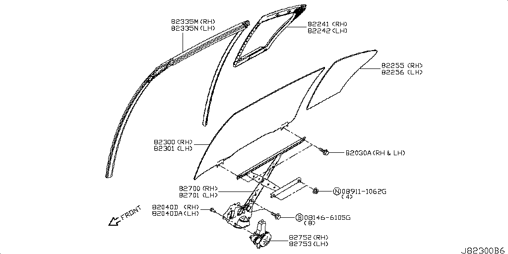 Rear Door Window & Regulator