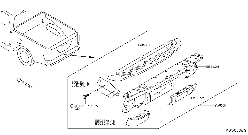 Parachoques trasero Nissan NP300 2019