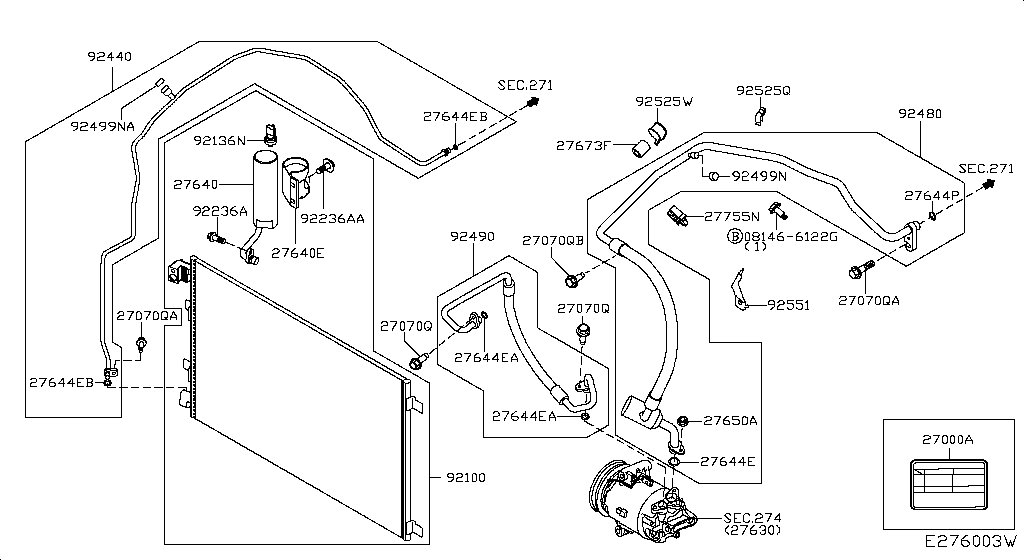 Condenser, Liquid Tank & Piping