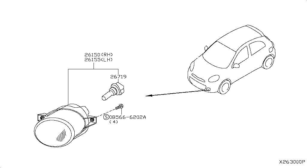 Neblinero Delantero Derecho Nissan March