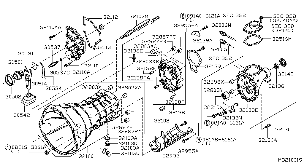 Transmission Case & Clutch Release