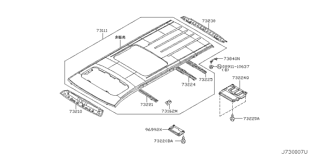 73224-WL200 Brkt-Tv Mtg Nissan | YoshiParts