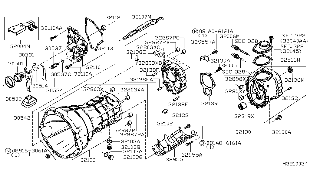 Caja de transmisión y liberación del embrague