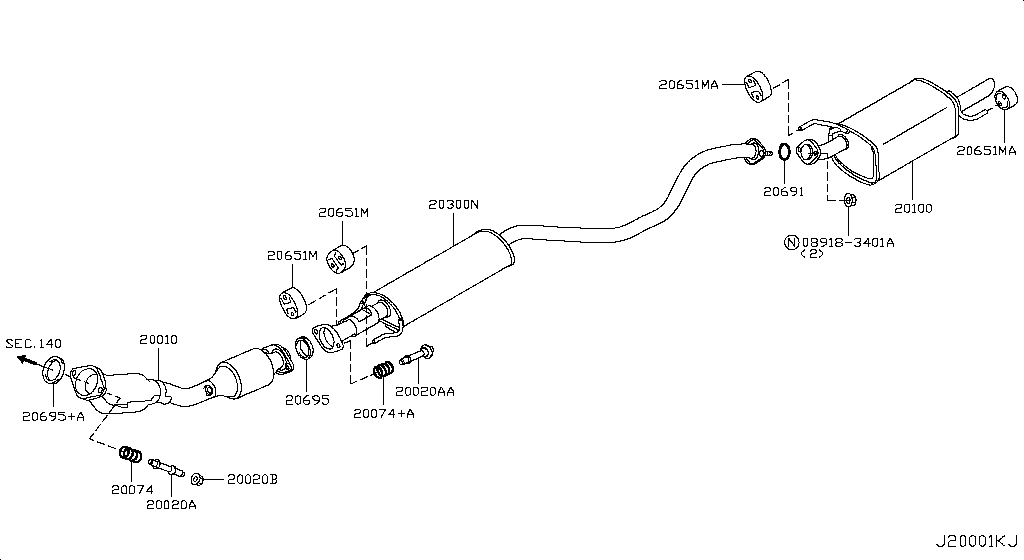 Exhaust Tube Muffler