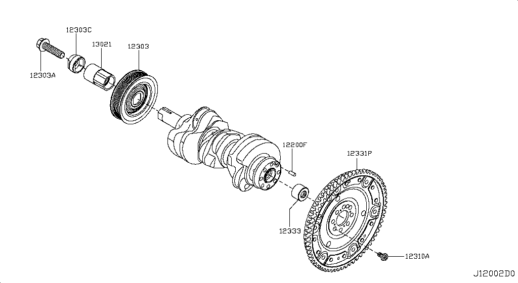 Piston, Crankshaft & Flywheel