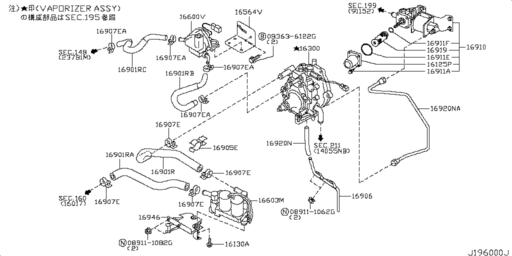 Motor de tubería de filtro de GLP