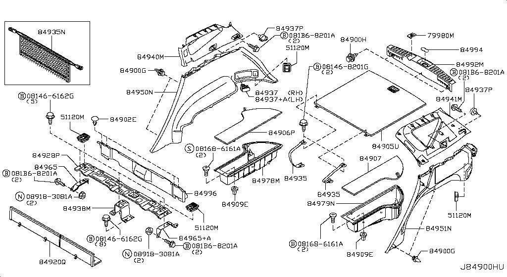 Recorte del maletero
