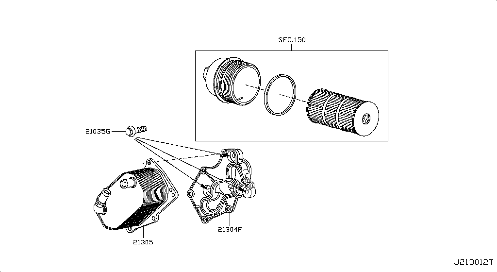 Enfriador de aceite motor Nissan NP300