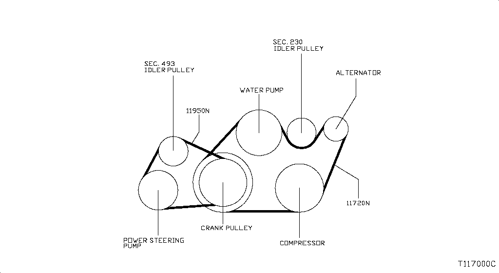 Fan Compressor Power Steering Belt