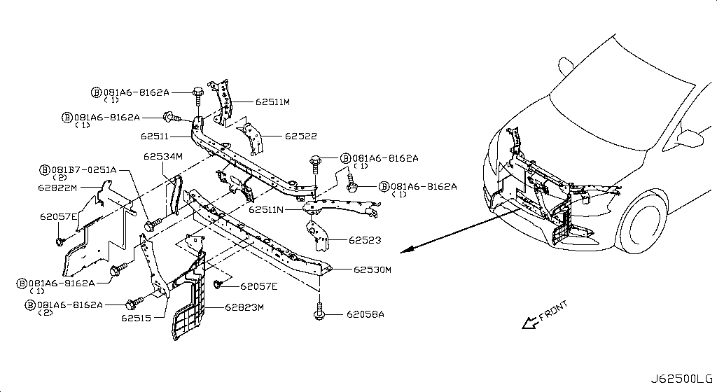 F2520-3DBMA Suppopt-Radiato Nissan | YoshiParts