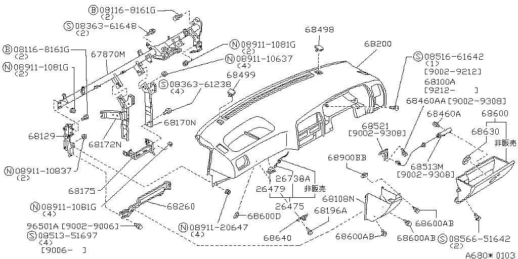 Panel de instrumentos, almohadillas y molduras del grupo