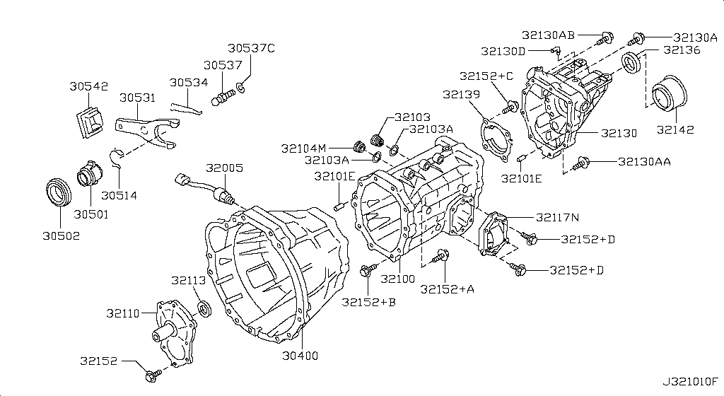 Transmission Case & Clutch Release