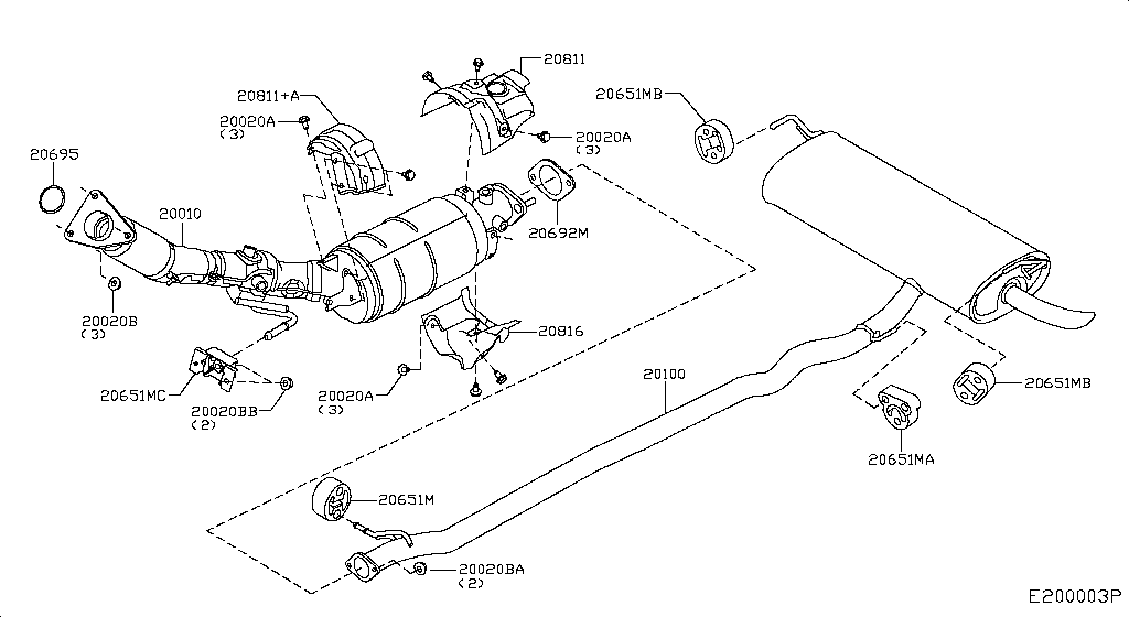 Exhaust Tube Muffler