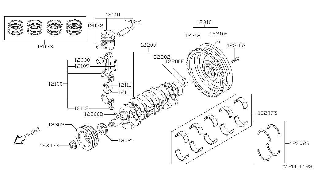 Piston, Crankshaft & Flywheel
