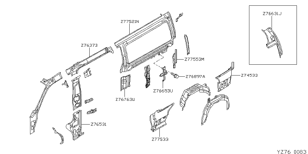 Panel lateral y montaje de la carrocería