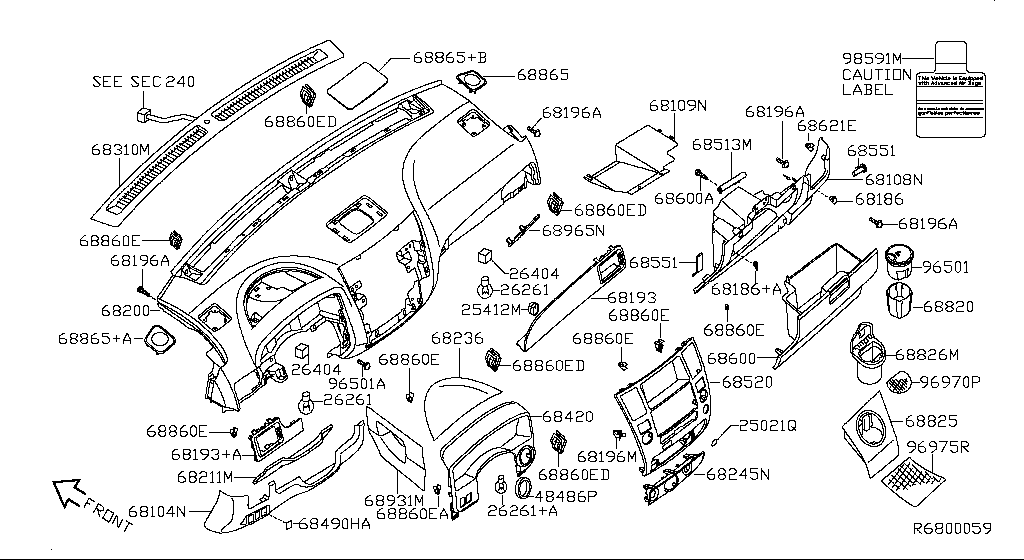 Instrument Panel, Pad & Cluster Lid