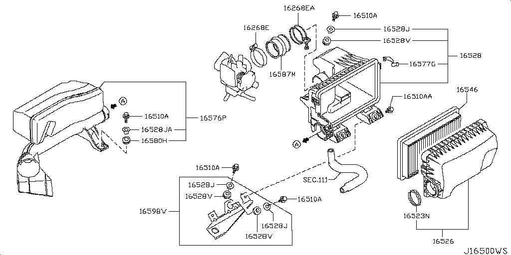 Air Cleaner Duct Engine