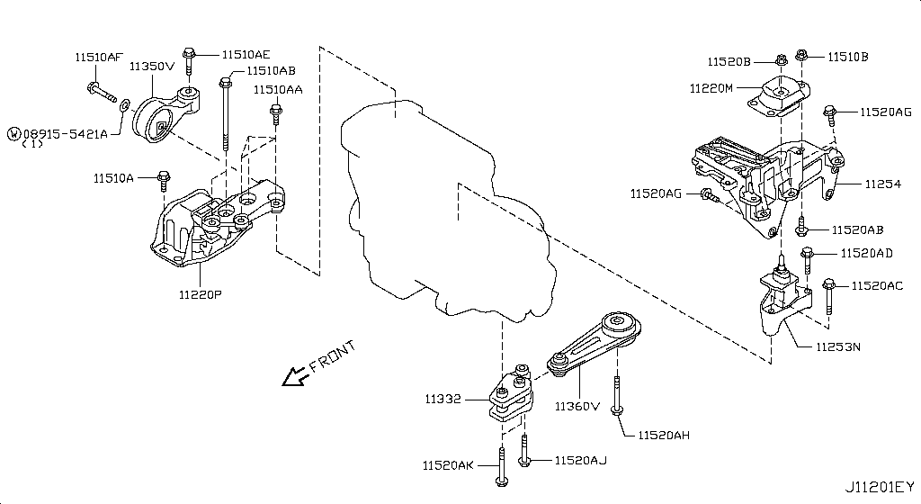 Montaje del motor y la transmisión