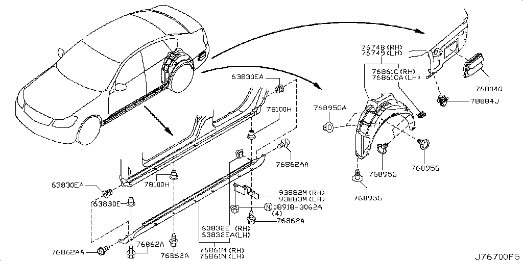 Montaje lateral del cuerpo